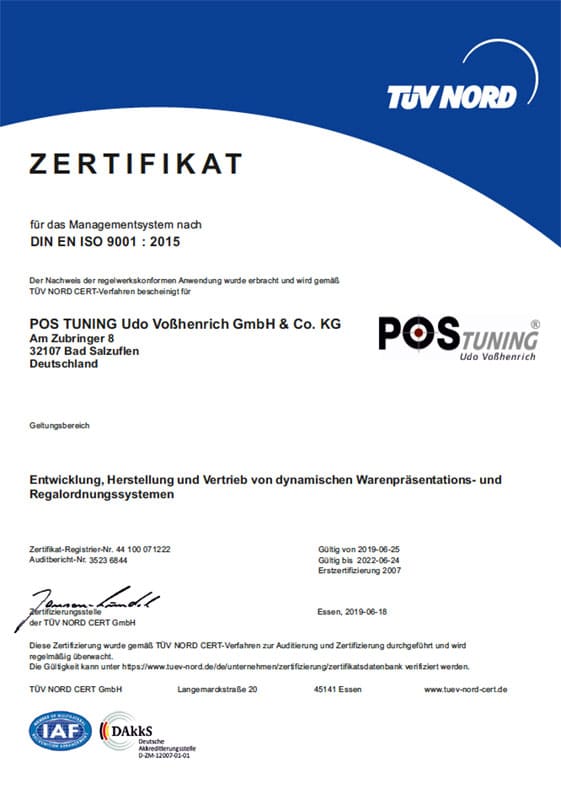 POS TUNING ISO Zertifikat 2020