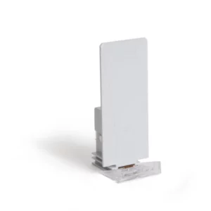 Poussoir gris clair avec absorption des chocs, largeur 44 mm, hauteur 110 mm, profondeur 40 mm