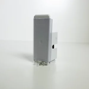 Poussoir avec Porte-étiquette, largeur 28 mm, hauteur 75 mm, gris clair