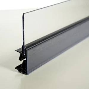 Rail avant A058 avec vitre et porte-étiquette papier pour Bob POS-T pour étagères JBG2