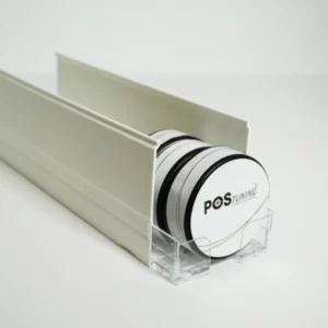 Canal poussoir POS-T moyen ou inférieur pour boîtes de tabac oral en position verticale