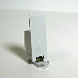 Poussoir Mini SloMo POS-T avec absorption des chocs, largeur 22 mm, hauteur 68 mm, profondeur 25 mm, gris clair