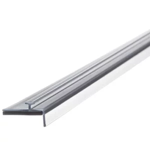 Rail en T A004 avec rebord plié , magnétique, transparent